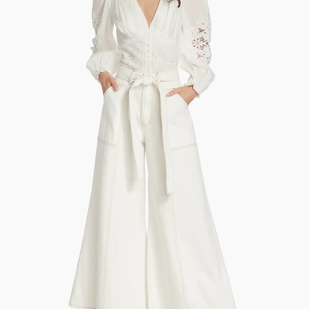 Farm Rio
Belted Wide-Leg Twill Pants - Picture 5 of 14